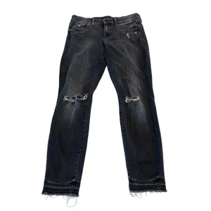 Mother Denim Undone‎ Hem Looker Ankle Jeans in Stealing Shadows size 28 thumbnail 3