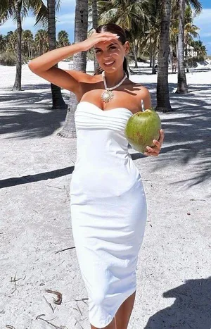 Zara midi bodycon dress sleeveless white wedding coctail party thumbnail 1