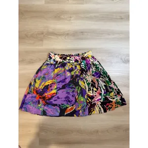 Maeve‎ Mini Skirt Multicolor S Womens Floral Silk Smocked Waist Casual thumbnail 7