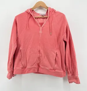 Tommy Bahama Sunray Cove Hybrid Pullover‎ Sweatshirt Coral Cotton V Neck Medium thumbnail 1