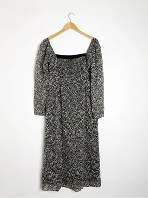 Abercrombie & Fitch Emerson Floral Chiffon Midi Dress Large thumbnail 3