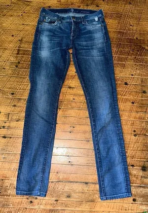 7 for All Mankind 26 Roxanne slim leg ankle designer jeans thumbnail 1