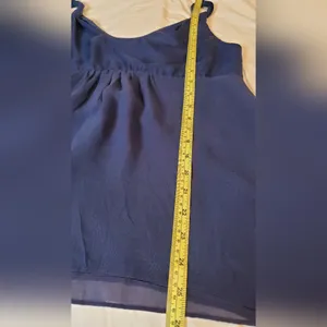 Banana Republic Elegant 100% Silk Blue Sleeveless Top. Size:S thumbnail 5