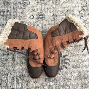 The‎ North Face Shellista Snow Boots Womens 9 Brown Tan Faux Fur Primaloft Suede thumbnail 6