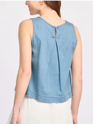 Market & Spruce Rori Cotton Tank Blue Large NWT STITCH FIX thumbnail 2