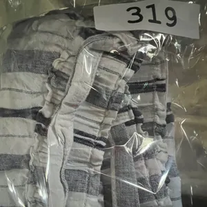 ana A New Approach‎ Striped Wide Leg Pants Womens Medium Blue White Linen Blend thumbnail 9