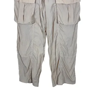 Ces Femme Cargo Solid Utility Pants Tan Gorpcore Crinkle Texture Size M Size M thumbnail 3