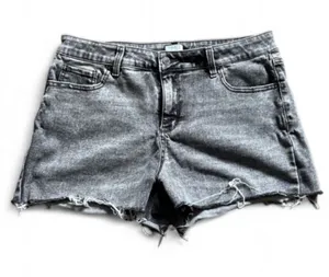 Time and Tru Classic High-Rise Gray Acid Wash Denim Cutoff Shorts Size 14 Jorts thumbnail 1