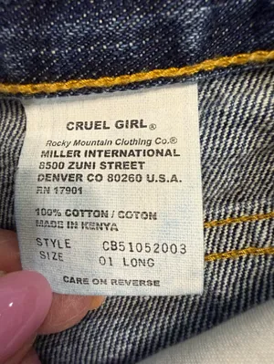 Cruel Girl Women's Dark Blue Straight Leg Jeans Size 01 Long thumbnail 5