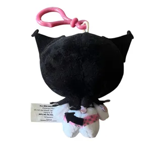 Sanrio Kuromi Plush Keychain Bikini Series Bullsitoy Black Pink Bag Charm Kawaii thumbnail 2