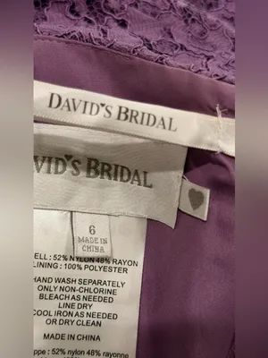 Davis bridal New no tags size 6 Strapless Lavender Lace A-Line Dress thumbnail 7