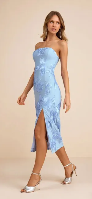 Lulus Blue Dress thumbnail 1