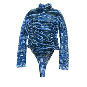 Free People Intimately NWT Under It All Mesh Bodysuit XL Bluebell Combo Sheer thumbnail 3