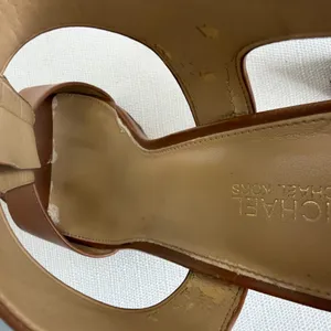 Michael Kors Brown Leather Front Zip Block Heel women’s Size 8(B94)”✨ thumbnail 8