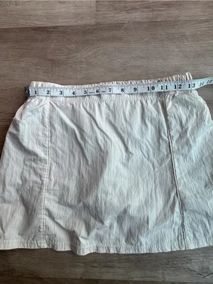 OFFLINE By Aerie Nylon Mini Skirt Off White sz S thumbnail 7