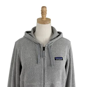 Patagonia Shearling Hoodie Full Zip Grey Sz S thumbnail 3