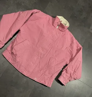Vintage Woolrich Jacket Womens Size L Pink Quilted‎ Puffer Coat Zip Snap -200 thumbnail 1