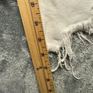 1971 | Zara Distressed High Rise Straight Leg Raw Hem White Jeans Womens‎ 8 thumbnail 4