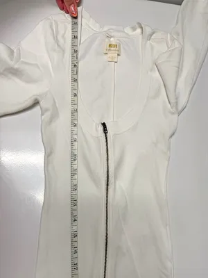Anthropologie ll Maeve Front-Zip Scoop-Neck Top thumbnail 10