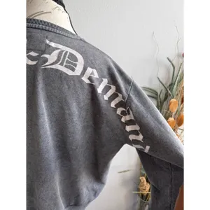 Supply & Demand Washed Grey Gothic Graphic‎ Sweatshirt Womens Medium thumbnail 6