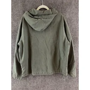 COS Men’s Hoodie Canvas Pullover Streetwear Olive Green Designer Sz Large thumbnail 9