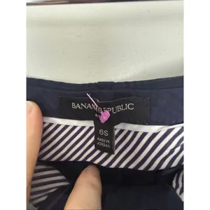 Banana Republic Women’s 6S Navy Striped Dress Pants Career Office Core thumbnail 3