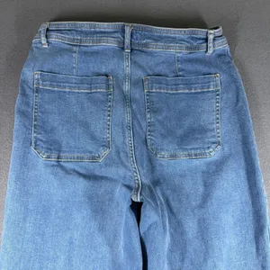 Avec Les Filles Wide Leg Jeans Womens 30 Blue Med Wash High Rise Stretch Denim thumbnail 14