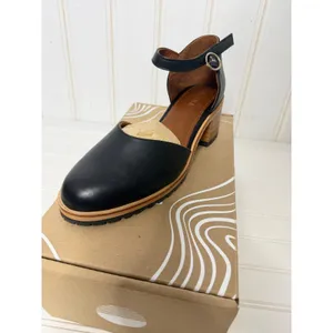 Portland Leather Patina Heeled Mary Jane Black Leather Block Heel Shoes Sz 8 NEW thumbnail 8
