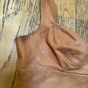 H&M Conscious Leather Corset‎ Crop Top Bralette size XS thumbnail 7