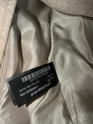 NWT ZARA Beige Taupe Tailored Outerwear Long Coat XS thumbnail 8