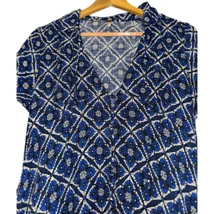 Free People Melody Printed Mini Dress Size 6 Spanish Boho Hippie Festival‎ ~Flaw thumbnail 3