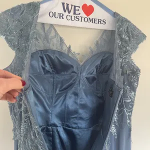 MoB Mother of the Groom Slate Blue Evening Dress MGNY thumbnail 4