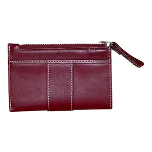 Red Mahogany Vintage Leather Coach Mini Skinny ID Wallet Coin Purse Card Holder thumbnail 3