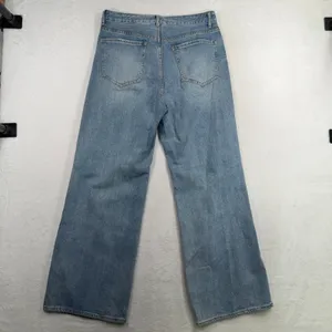 S.O.N.G. 9 29 Jeans Wide Leg Distressed High Rise Button Fly Boho Grunge Punk thumbnail 8
