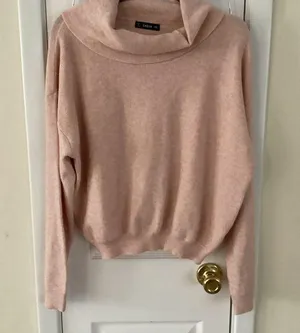 SheIn Women’s pretty pink Cowl neck sweater thumbnail 1
