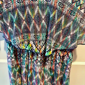 Women's Sequin Hearts Multicolor Boho Style Summer Maxi‎ Dress Size Small thumbnail 3