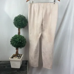 Tahari Pale Pastel Pink Faux Suede Trouser Pants M thumbnail 4