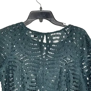 Ann Taylor Lace Top Blouse Size Small Green SS Womens Nylon Polyester Cotton‎ thumbnail 7