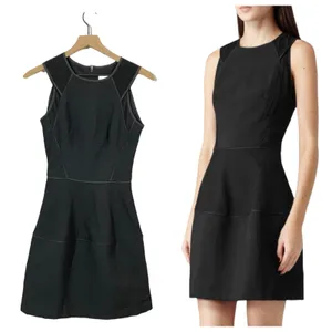 Reiss Zaria-Sheer Stripe Dress - Black - US 2 thumbnail 2