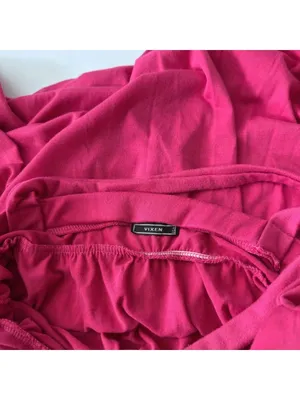 Y2K Vintage Vixen Hot Pink Babydoll Camisole Top Rhinestone Buckle Small McBling thumbnail 3