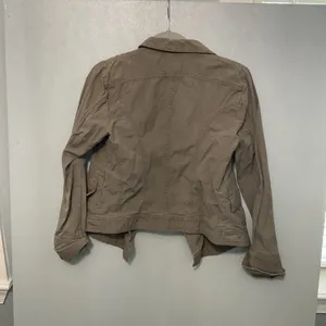 Eddie Bauer Hipstop Utility Jacket Khaki Button Front Collared Womens Small thumbnail 2