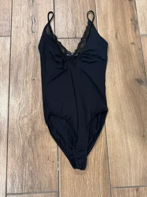 Zara Black Lace Bodysuit NWOT thumbnail 1