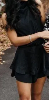 Hello Molly Black Romper/Mini Dress thumbnail 1