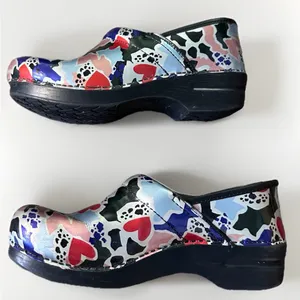 DANSKO‎ Professional Clogs Multi-Colored Abstract Design Red Hearts - (40) 9.5 thumbnail 4