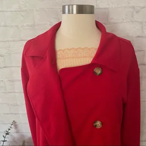 Boutique NEW Red ‘NYC Chic’ Over Coat thumbnail 2