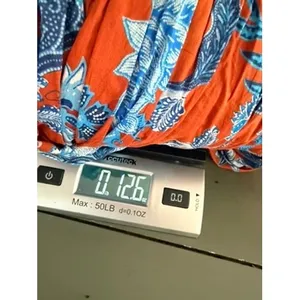 Cara Cara Jazzy Floral Smocked Maxi Dress Puff Sleeve Orange Blue Size Medium thumbnail 14