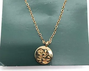 Wild Fable Necklace Disc Pendant Flower Gold Tone thumbnail 2