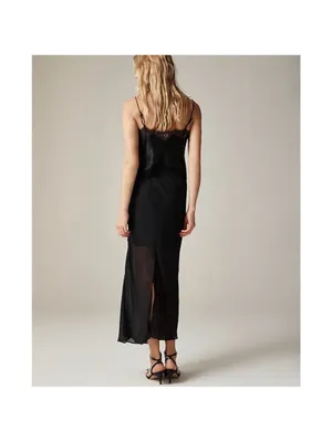 J Crew Black Sheer Chiffon Gweneth Maxi Skirt NWT thumbnail 2