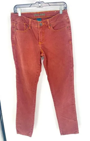 WORN Jeans Brick‎ Red Denim Womens Size 6 / 28 Colored Wash Casual thumbnail 1