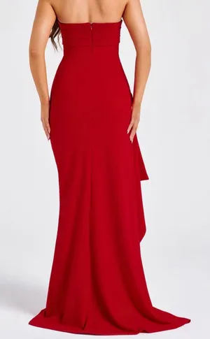 Baby boo strapless red dress thumbnail 1